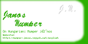 janos mumper business card